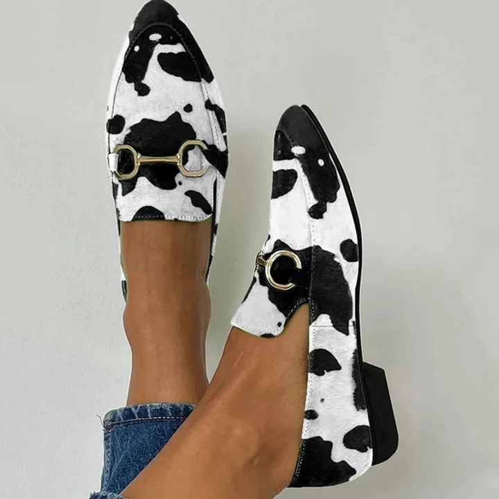 Dianne | Moccasin with Printed Buckle Detail
