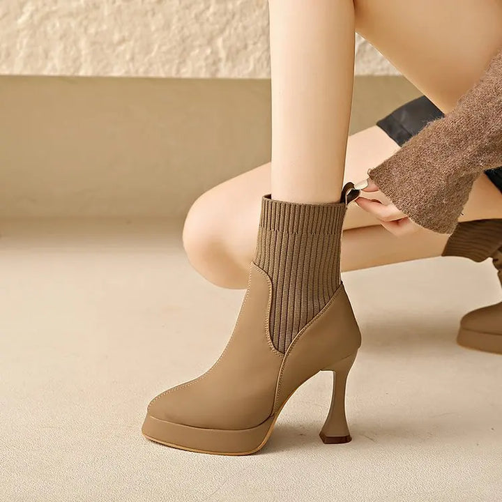 Eugenie - Platform Boots, Comfort and Feminine Elegance