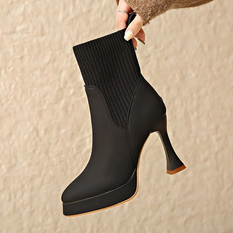 Eugenie - Platform Boots, Comfort and Feminine Elegance