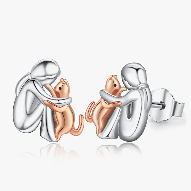 Cat Hug - Earrings