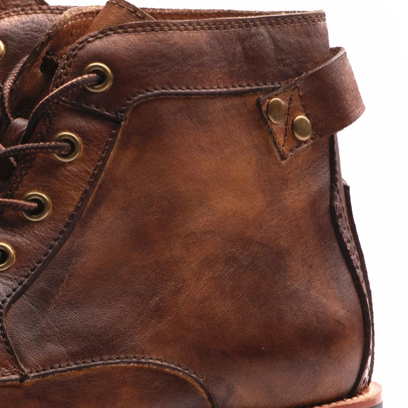 Caleb - Retro Round Toe Boots