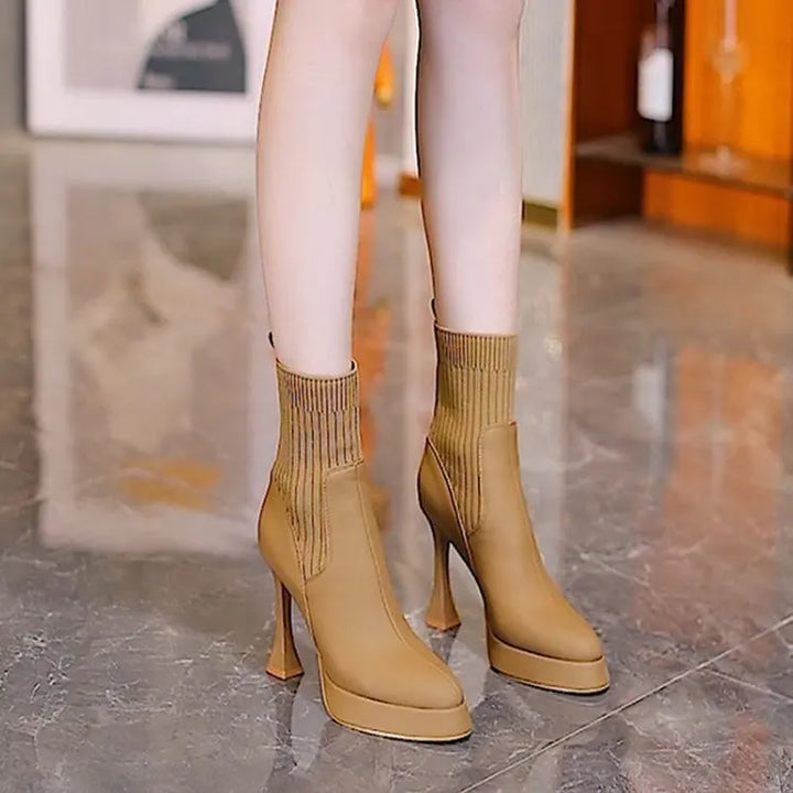 Eugenie - Platform Boots, Comfort and Feminine Elegance
