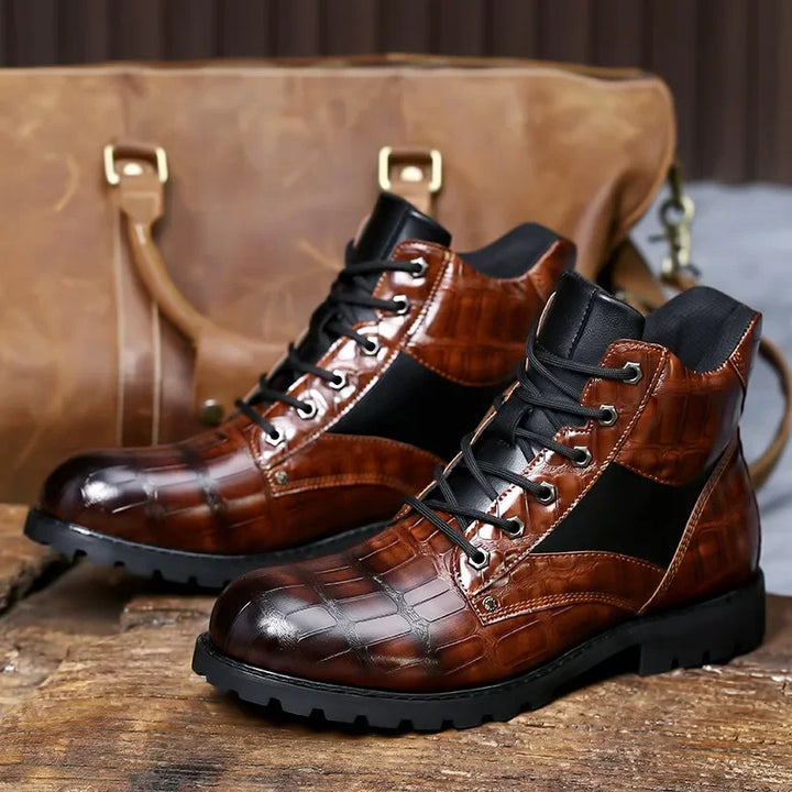 Dante - Crocodile Leather Boots