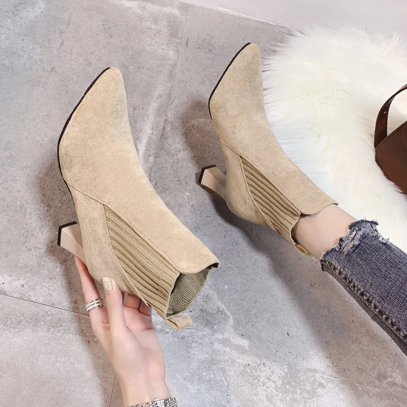 Regina - Suede Platform Boots