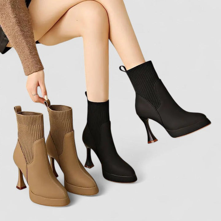 Eugenie - Platform Boots, Comfort and Feminine Elegance