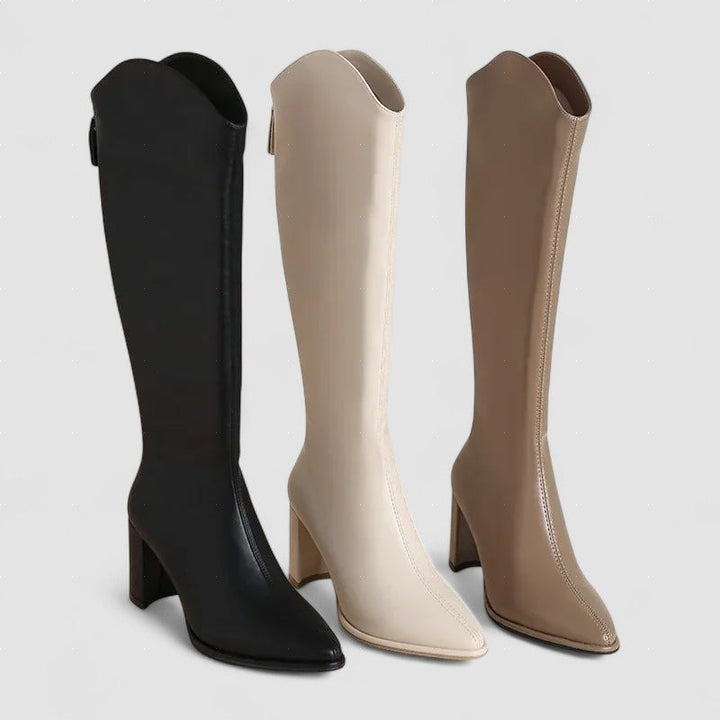 Hilda - Thick Heeled Boots of Elegance for Winter
