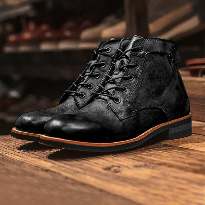 Caleb - Retro Round Toe Boots