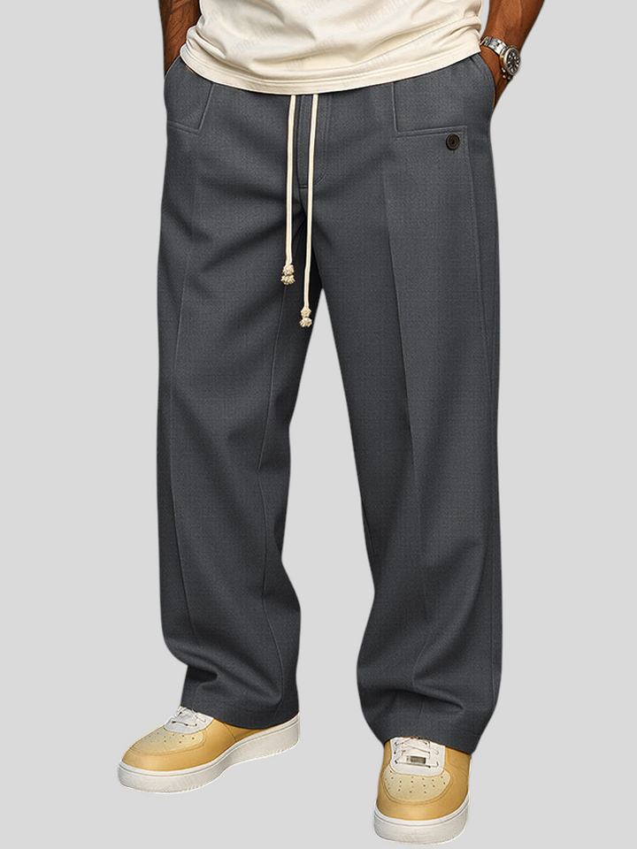 Edgar - Elegant Men's Pants with Drawstring