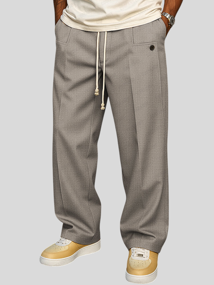 Edgar - Elegant Men's Pants with Drawstring