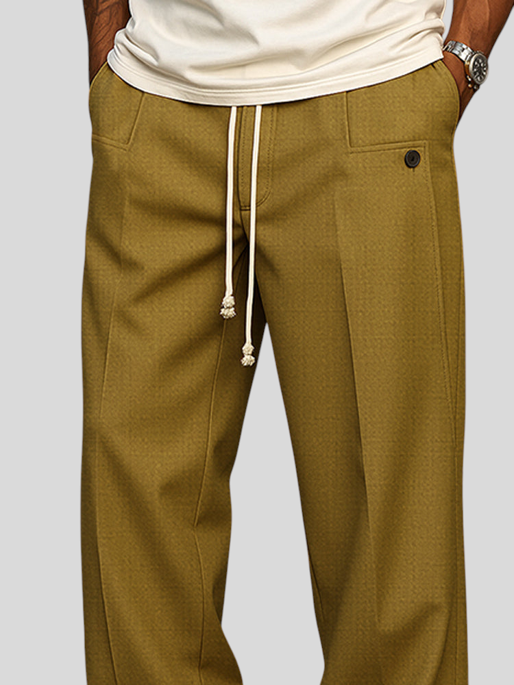 Edgar - Elegant Men's Pants with Drawstring