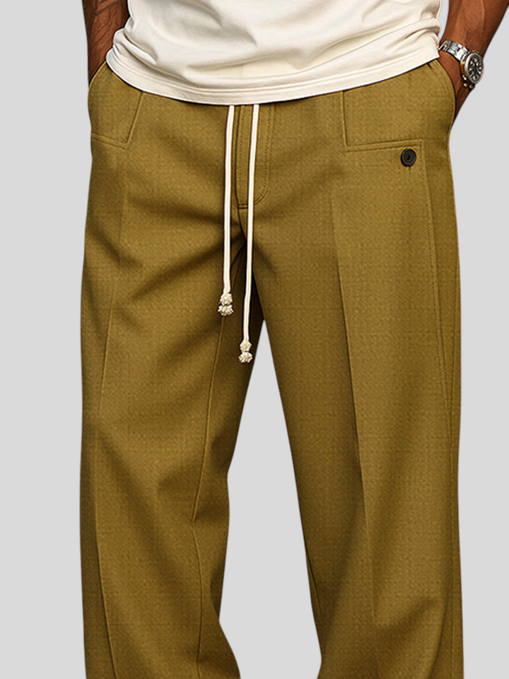 Edgar - Elegant Men's Pants with Drawstring