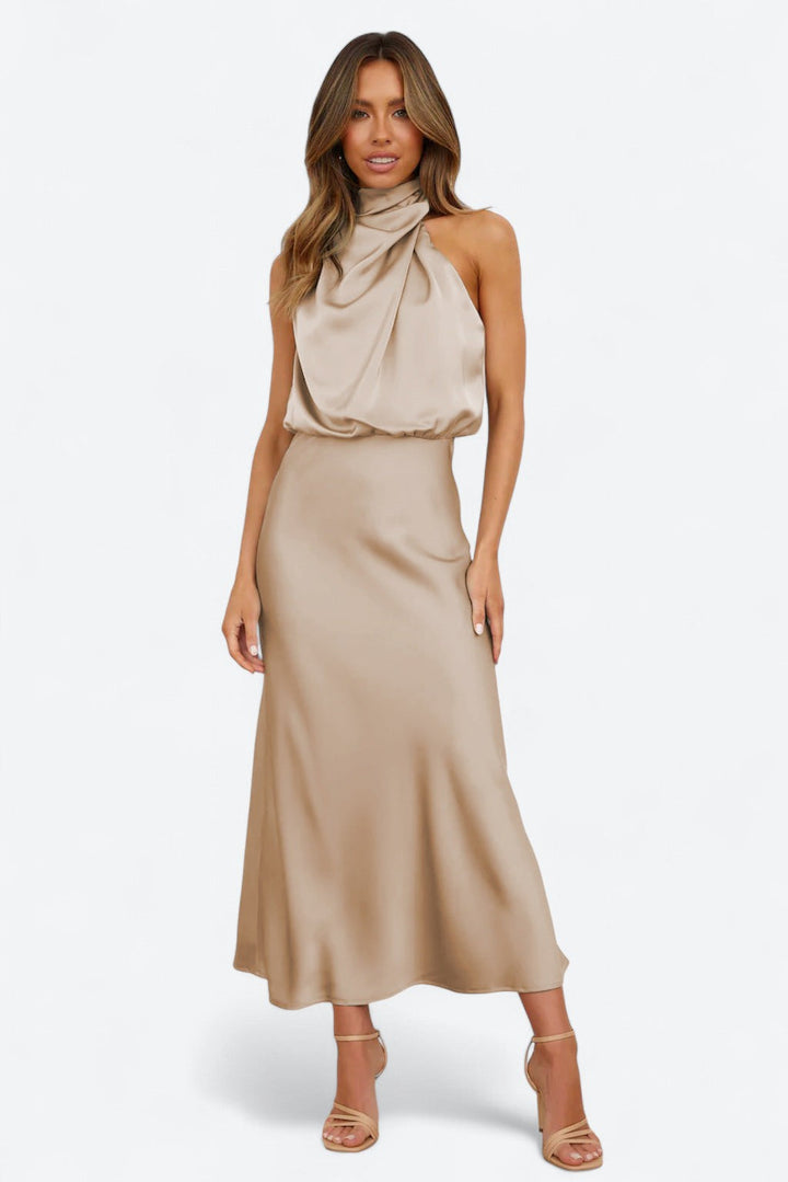 Ruby | Elegant evening dress with halter neck