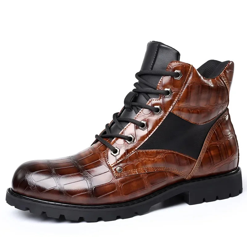 Dante - Crocodile Leather Boots