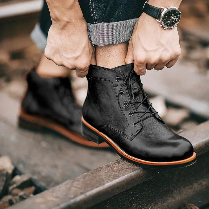 Caleb - Retro Round Toe Boots