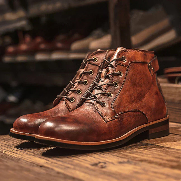 Caleb - Retro Round Toe Boots
