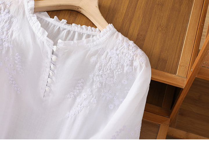 Cassandra | Cotton and Linen Blouse