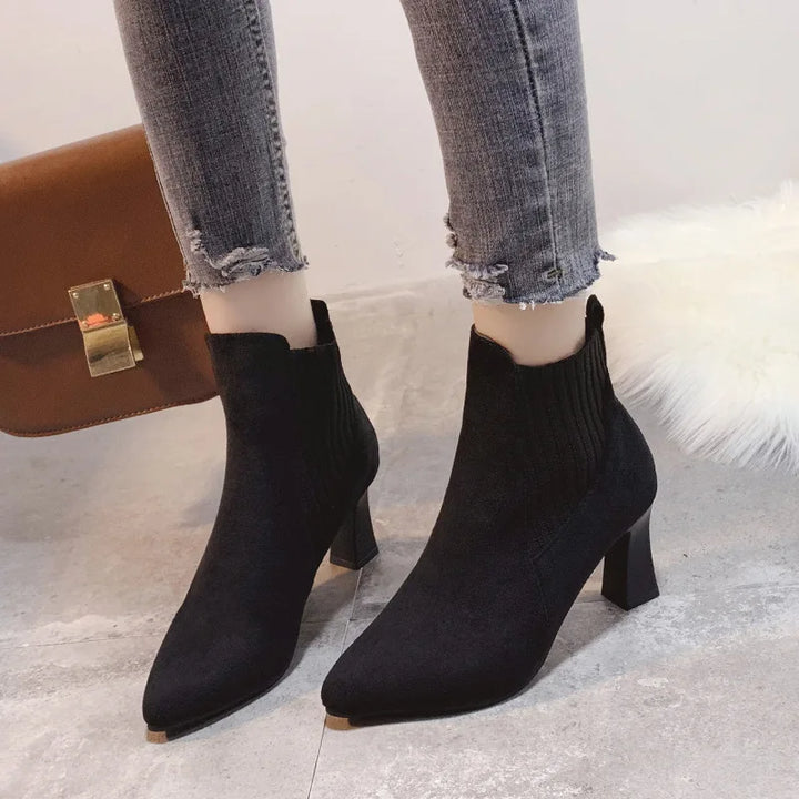 Regina - Suede Platform Boots