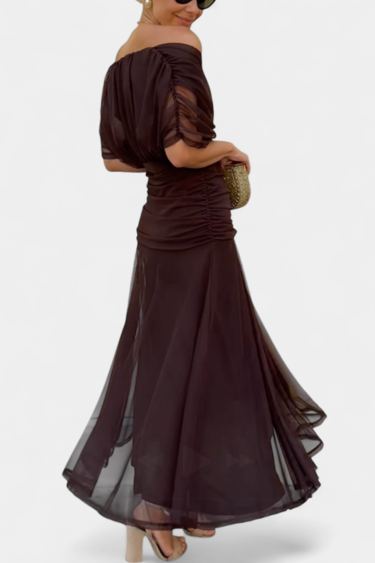 Chloe | Long Floral Dress with V-Neck
