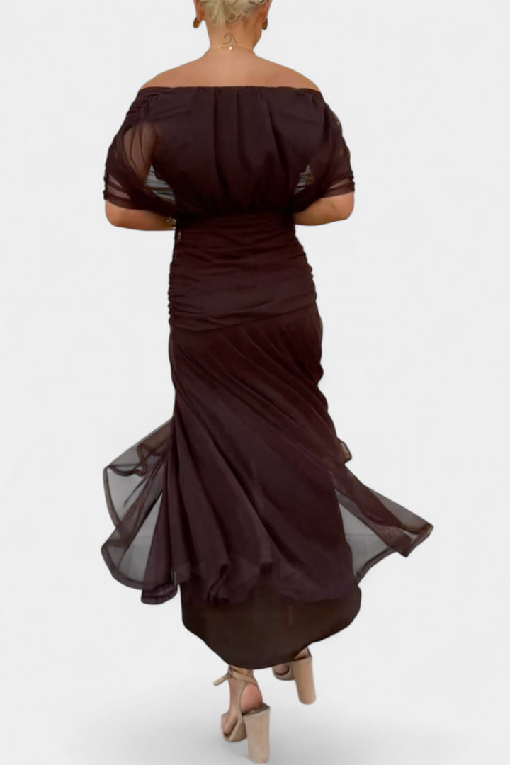 Chloe | Long Floral Dress with V-Neck