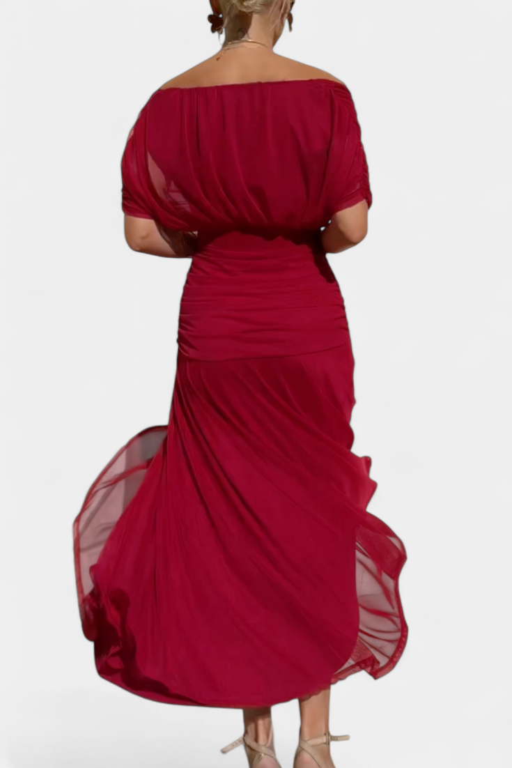 Chloe | Long Floral Dress with V-Neck