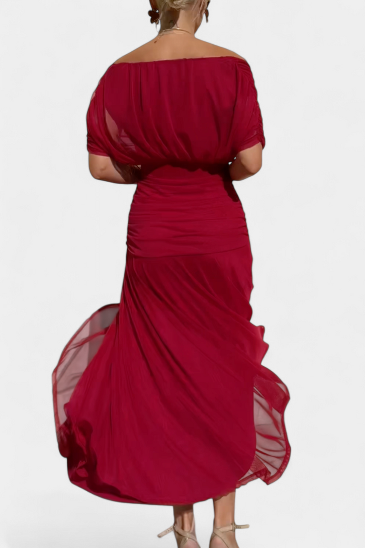 Chloe | Long Floral Dress with V-Neck