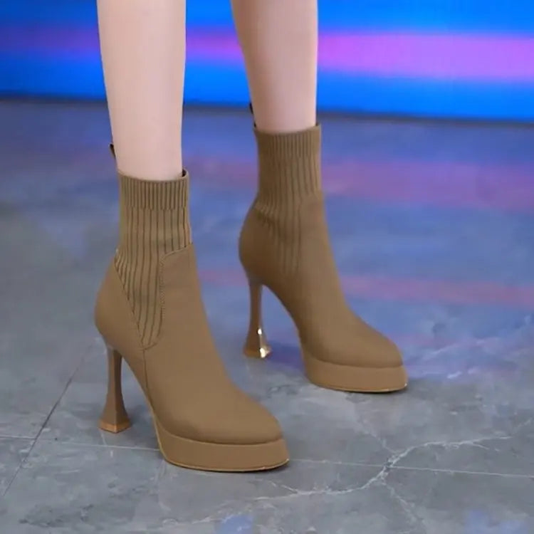 Eugenie - Platform Boots, Comfort and Feminine Elegance