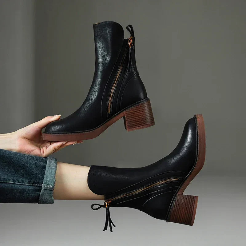 Karlie - Leather Boots