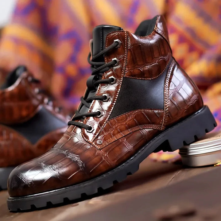 Dante - Crocodile Leather Boots