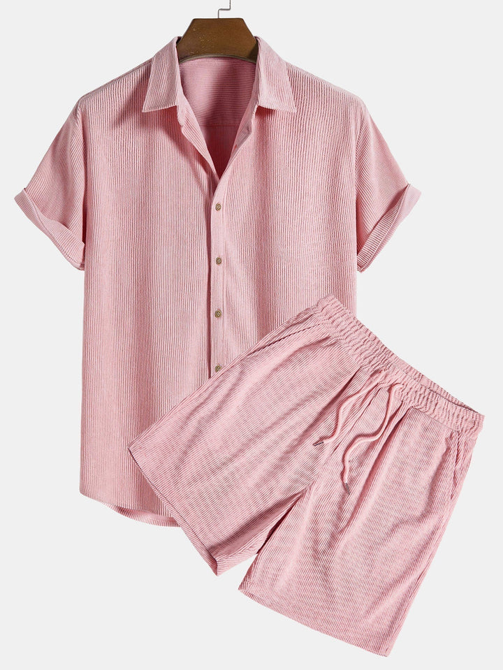 Corduroy Shirt Set
