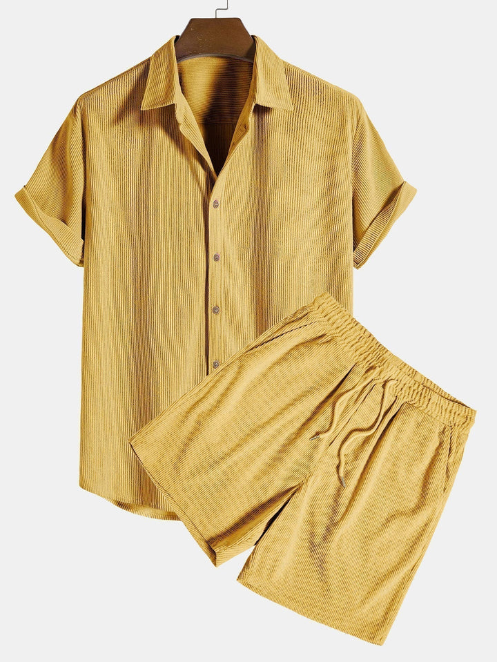 Corduroy Shirt Set