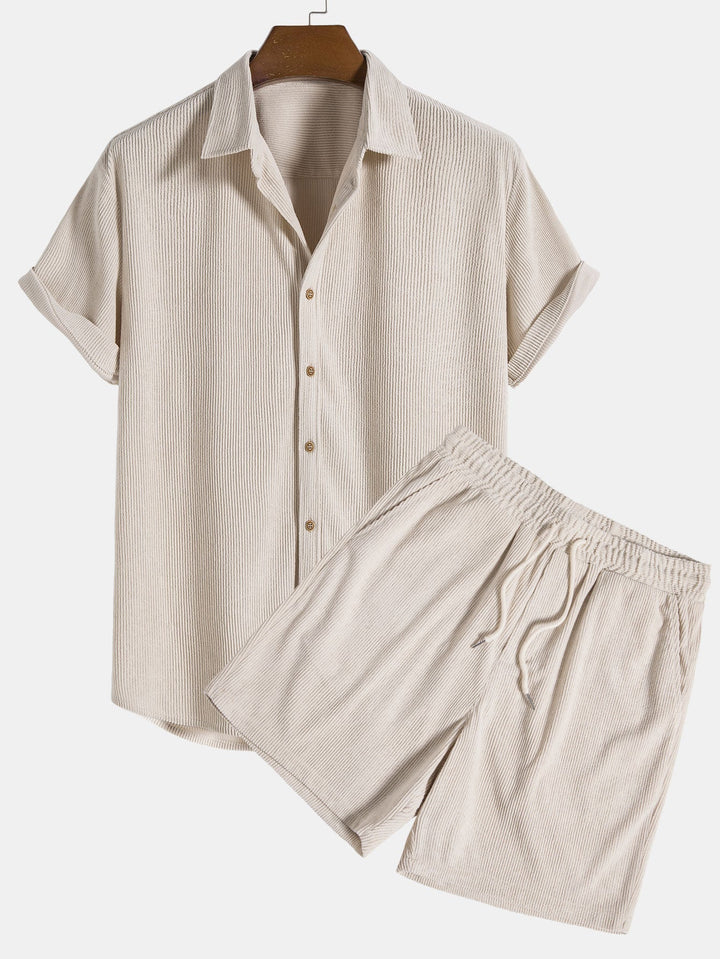 Corduroy Shirt Set