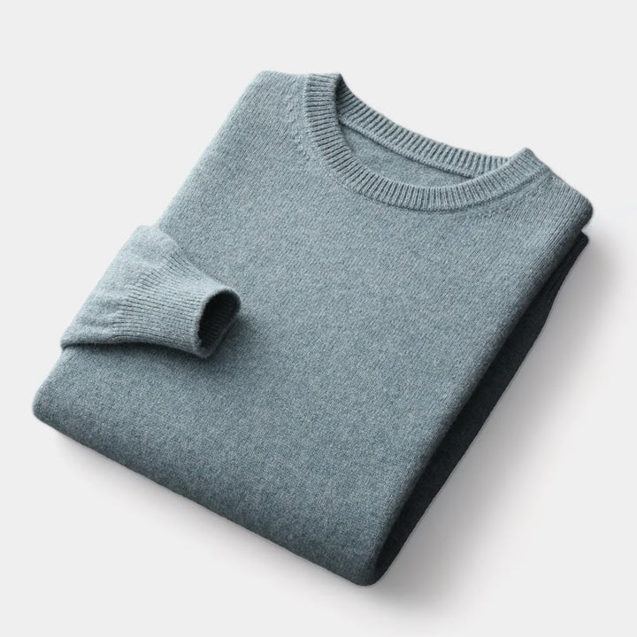 Kyle - Mixed Knit Round Neck Jumper