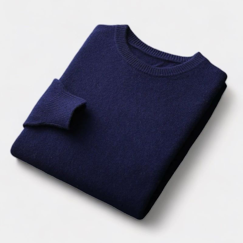 Kyle - Mixed Knit Round Neck Jumper