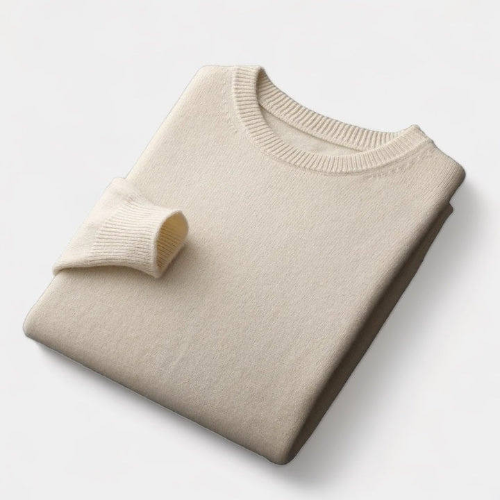Kyle - Mixed Knit Round Neck Jumper