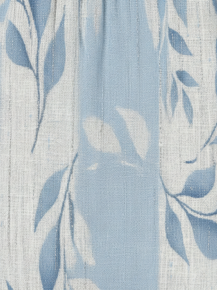 Bailey | Sleeveless Midi Dress with Blue Leaf Patterns