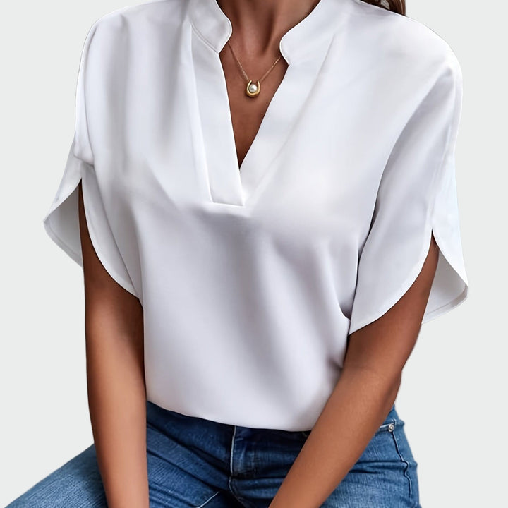 Draped Print Shirt