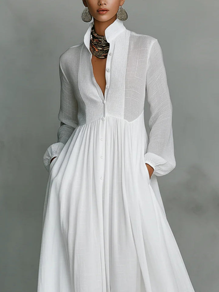 Blair | Minimalist Maxi Dress with High Collar