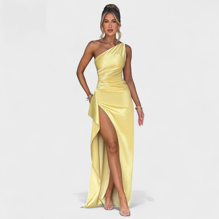 Savannah | Asymmetrical Satin Dress