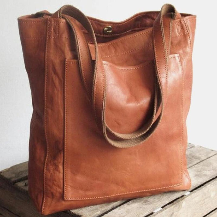 Elle - Classic Leather Shoulder Bag