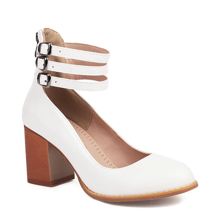 Casilda | Plain sandals with ankle strap and thick sole