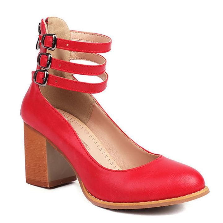 Casilda | Plain sandals with ankle strap and thick sole