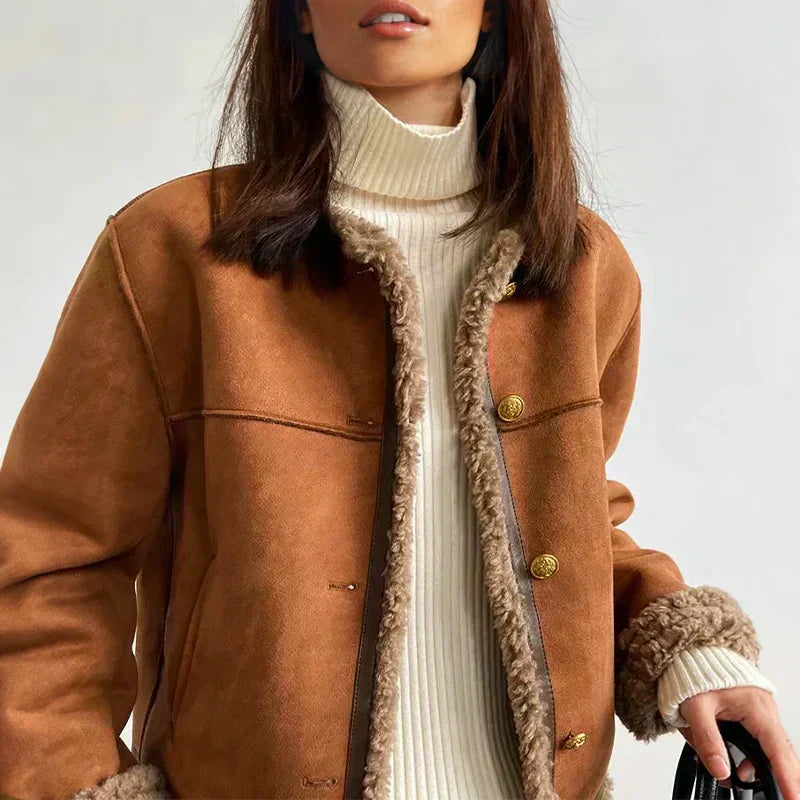 Rosalia | Fur Coat with Buttons