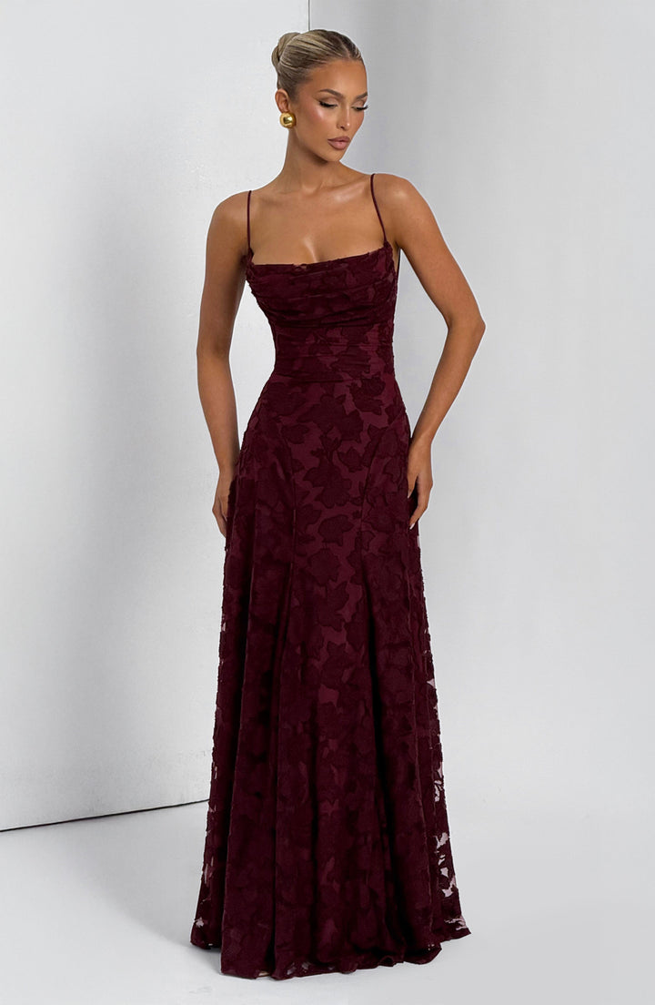 Kennedy | Maxi dress with cascading neckline