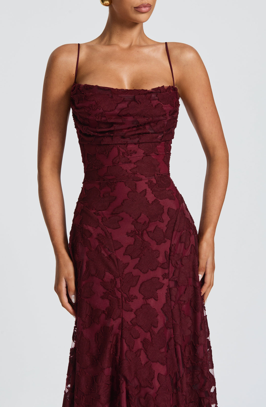 Kennedy | Maxi dress with cascading neckline