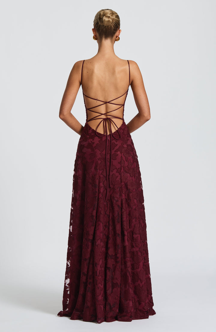 Kennedy | Maxi dress with cascading neckline