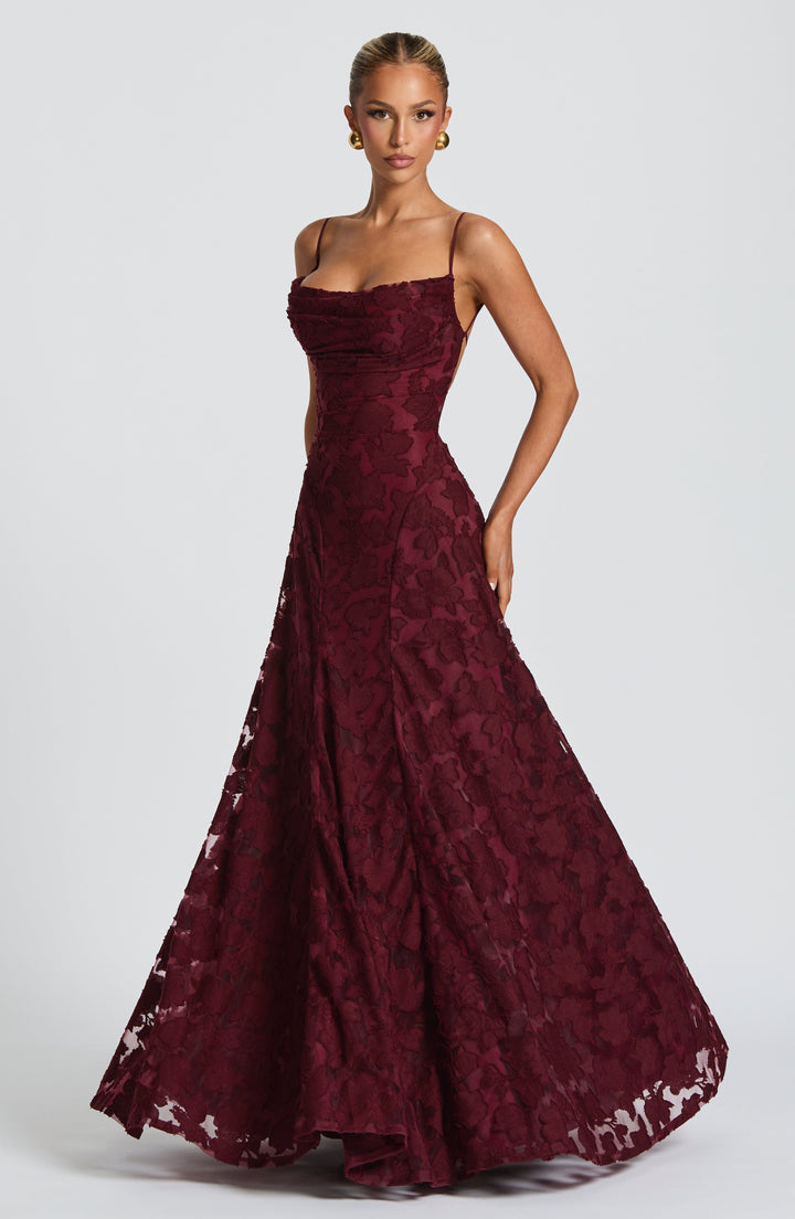 Kennedy | Maxi dress with cascading neckline