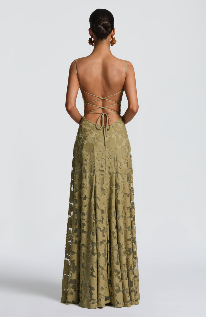 Kennedy | Maxi dress with cascading neckline
