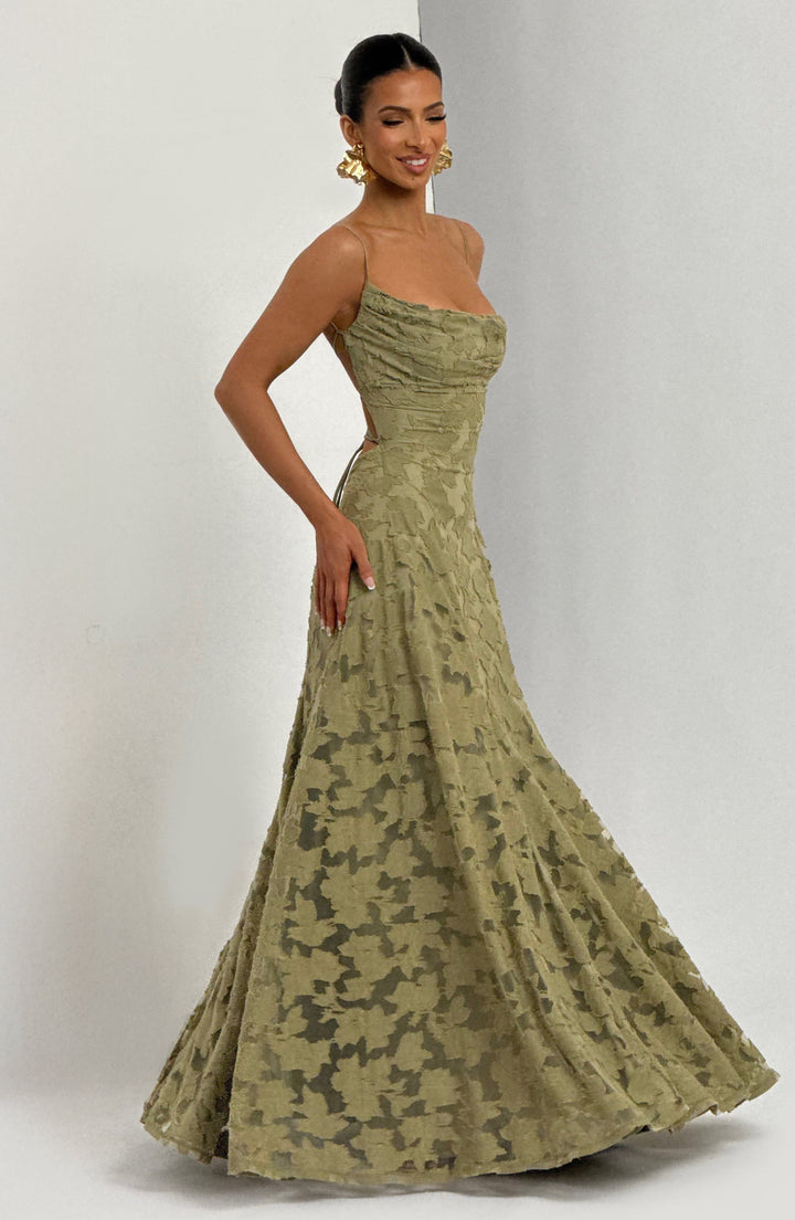 Kennedy | Maxi dress with cascading neckline