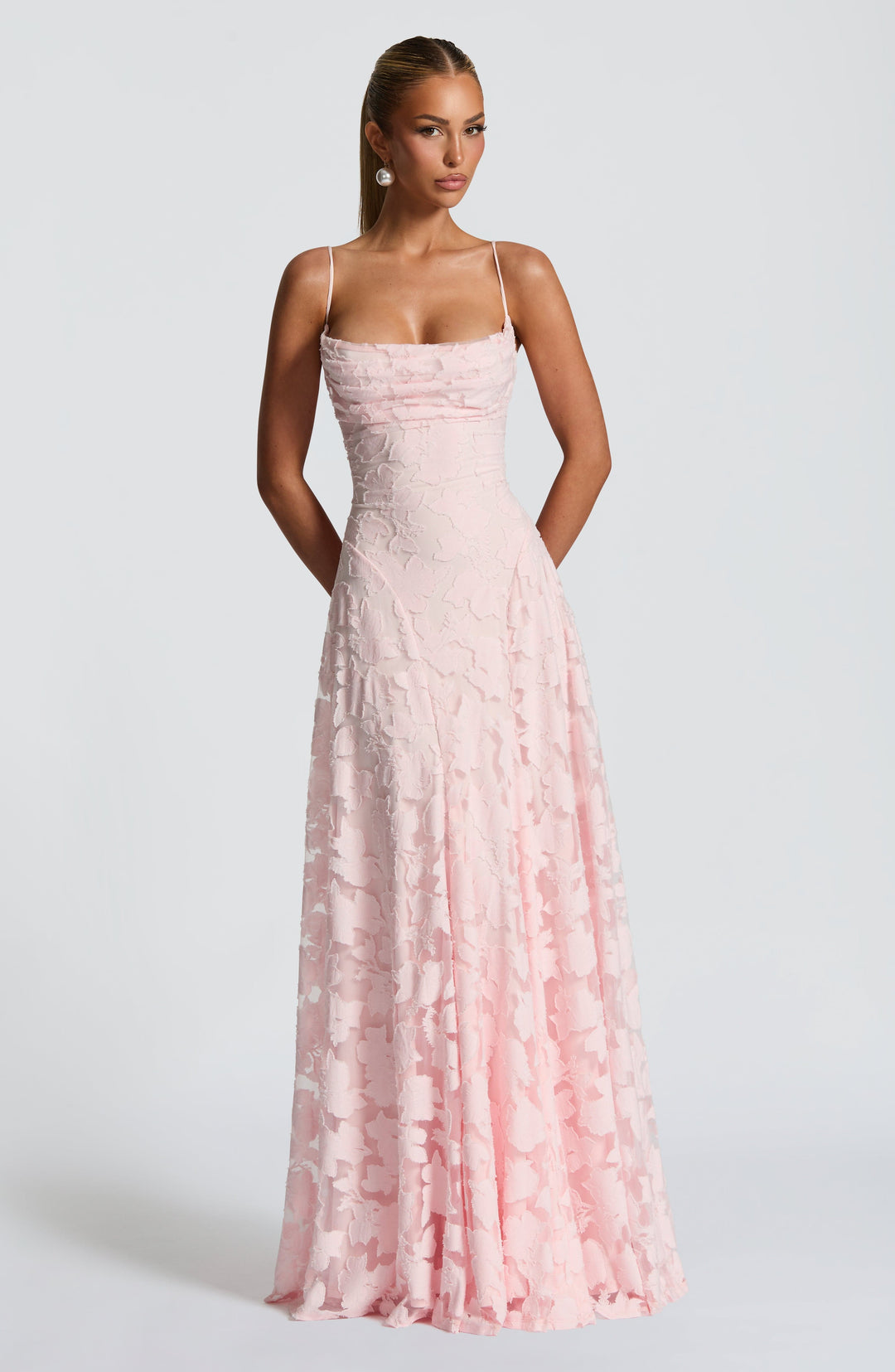 Kennedy | Maxi dress with cascading neckline