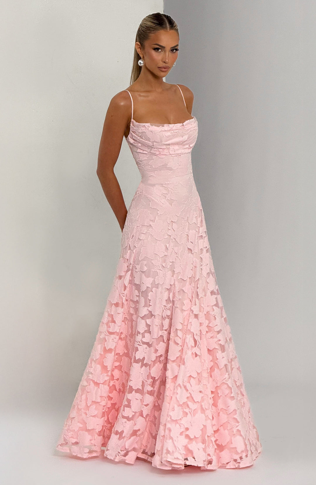 Kennedy | Maxi dress with cascading neckline